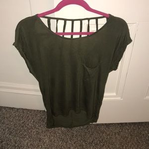 Casual cute fun open back t-shirt